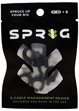 Sprig Kabelmanagement-Gerät, 6,35 mm (1/4 Zoll) - 20, 6er-Pack (schwarz)