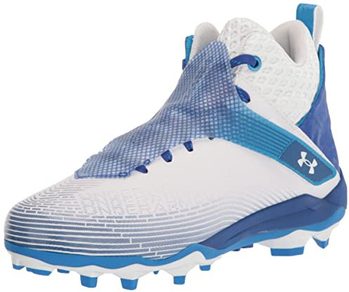 Under Armour Men's Highlight Hammer MC Football Shoe, White (102)/White, 9.5