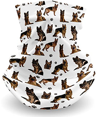 Merchandise for Fans Multifunktionstuch | Schlauchschal | Bandana | Halstuch Fotodruck Damen, Herren, Kinder | Motiv: Deutscher Schäferhund 01