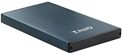 Tooq TQE-2527PB - Carcasa para Discos Duros HDD de 2.5, (SATA I/II/III de hasta 9.5 mm de Alto, USB 3.0) Aluminio, Indicador LED, Color Azul Pacífico, 50 grs