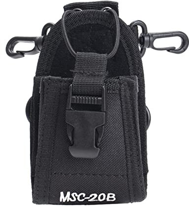 MSC-20B Custodia Multifunzione, Walkie-Talkie Radio Bidirezionale Custodia in Nylon Compatibile per BaoFeng/TYT/WouXun/QuanSheng/PuXing/Kenwood (1 pezzo)