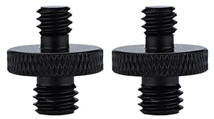 ehbn9 2pcs 1/4-20 Male to M4 M5 M6 M8 M10 Male Threaded Screws Tripod Converter Screw Black