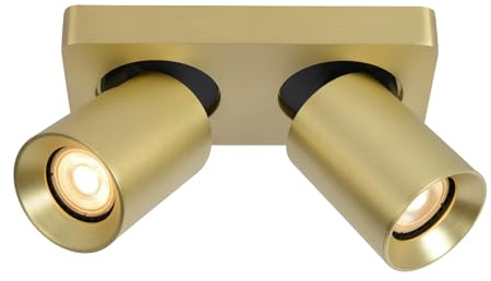 LUCIDE NIGEL - Deckenstrahler - LED Dim to warm - GU10-2x5W 2200K/3000K - Mattes Gold/Messing