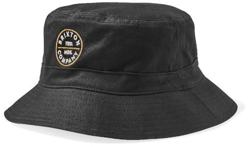 Brixton Unisex Pledge Bucket Hat, Black, S-M