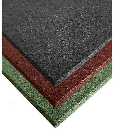 JARDIN202 - Dalle en caoutchouc massif 40 mm | 50 x 50 cm | Spécial pour gymnases | Sol pour enfants | Fitness | 1 dalle : 50 x 50 cm (noir)