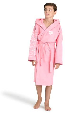 arena Zeal Plus Junior Albornoz de Microfibra para Niño y Niña, Albornoz de Microfibra con Capucha y Bolsillos, Albornoz Unisex de Secado Rápido, Cómodo y Ligero