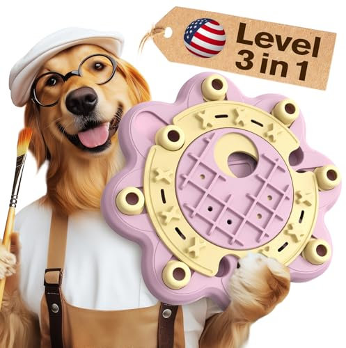 KADTC U.S. Brand & Design All in ONE -3 Levels of Challenge Dog Puzzle Toy Halloween Toys for Small/Medium/Large Dogs Treat Puzzles Food Slow Feeder Puppy Brain Mental Stimulation Game Birthday Gift