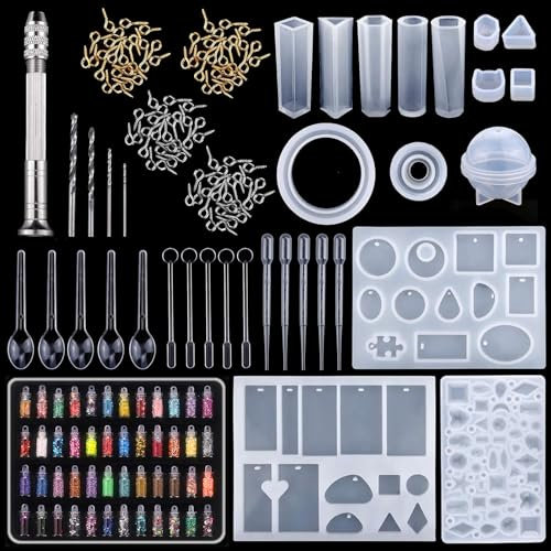 Kit de Molde XIPOOP - Resina de Silicona, para Hacer Llaveros, Joyas y Colgantes. Manualidades DIY
