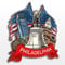 Philadelphia Pennsylvania USA Amerika Kühlschrankmagnet, 3D-Kühlschrankmagnet, Holz, Stadt, Reise, Souvenirs, handgefertigt, Handwerk, Kühlschrankmagnete, Aufkleber, Heimdekoration, Sammlung, Geschenk