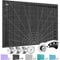 Miuzei A2 Self Healing Cutting Mat, Rotary Cutter Set Quilting Kit, 45mm Fabric Cutter and Replacement Blades, Cutter for Fabric Sewing Leather Paper Black