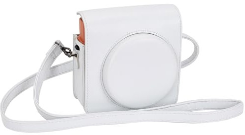 Riosin Instant SQ1/SQ40 Protective Case for Fujifilm Instax Square SQ1/SQ40 Camera, Premium PU Leather Camera Bag Cover with Removable Adjustable Strap (Chalk White)