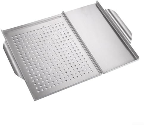 Must Have Grillzubehör 2-in-1 antihaftbeschichtete Outdoor-Grillschale mit Griffen