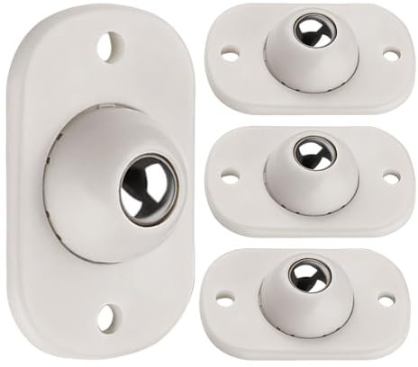 Stainless Steel Pulley Wheels - Self-Adhesive Caster Wheels miniii Swivel Wheels Stainless Steel | 360 Degree Rotation Furniture Appliance Rollers for Bathroom, Living Room, Flower Shelves, Kitchen