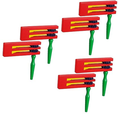 TOYANDONA 6stücke Holz-ratsche Spielzeug Doppelstöckige Holz-matraca Mit Rotationsfunktion Musikinstrument Für Junge Mädchen Für Partys Familienfeiern Und Spiele Fördert Musikalität