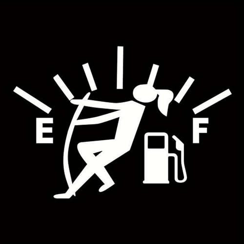 Tank-Aufkleber, lustiger Auto-EF-Logo, wasserdicht, hoher Gasverbrauch, reflektierender Kraftstoffdeckel-Aufkleber, lustiger Aufkleber, Universal-Fahrzeug-Tankanzeige, leere Aufkleber, Dekoration für