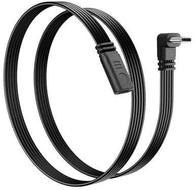 SinLoon 90Elbow USB C Extension Cable - Flat Silicone Type-C Data Cable, Male to Female, Efficient Charging and Data Transmission for External SSD, Mobile Phones, Power Banks, and Laptops
