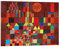 Posterlounge Burg und Sonne Acrylglasbild von Paul Klee 18 x 13 cm Rot Wandbilder Wanddeko