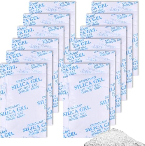 10 * 25g Silicagel Beutel, Feuchtigkeitsabsorber, Hocheffizientes Trockenmittel für Katzen- und Hundefutterautomaten, Wiederverwendbare Silica Gel Packets um Tierfutter Trocken und Frisch zu Halten