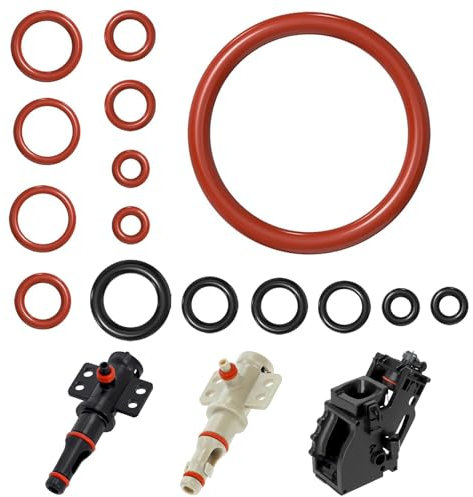 SHUOHONG 30 Stück Dichtung O Ring, Breite Kompatibilität Dichtungsringe Brühgruppe, Dichtungen Silikon Set Wartungssatz, Kaffeevollautomat Ersatzteile für Supportventil Dampfventil Auslaufventil