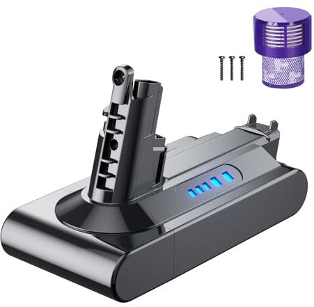 V10 Battery for Dyson, Powtree 6000mAh Replacement for Dyson V10 SV12 Battery Compatible with V10 Absolute/Animal/Total Clean/Cyclone Series / 206340/969352-02 Vacuum Cleaner