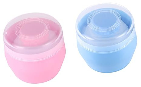 Vaguelly 2sätze Puderbehälter Aus Hochwertigem Material Praktische Aufbewahrungsbox Für Puderquaste-container Für Haushalt