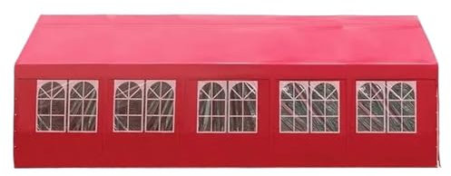 Tettoie per Auto Carport Esterno Casa Patio Gazebo Garage Mobile Tenda da Sole Impermeabile Tenda da Giardino Spazio Aperto PergolaN Riparo Auto(B 4x8m Red)