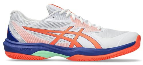 ASICS Herren Game FF Padel Sneaker, White Vivid Coral, 44.5 EU