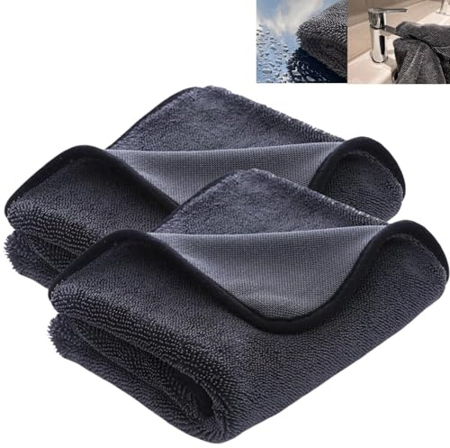 Generisch Ultra-Wipes Trockentuch Dusche, Wundertuch, Ultra Wipes Trockentücher Auto Trockentuch, Super Saugfähig, Microfibre Car Cleaning Cloth, Trockentücher (40 * 60cm)