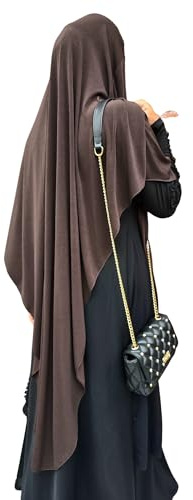 Yaqeen Jersey Khimar Langer Hijab für Muslima, Diamantschliff, Kopftuch, Lycra, Gebetskleid, muslimische Schals