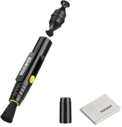 NEEWER 2 In 1 Camera Lens Cleaning Accessories Kit for Electronics, Phones, Tablets, Laptops, 1x Double Head Lens Brush Pen + 1x Cleaning Cloth, HM-51