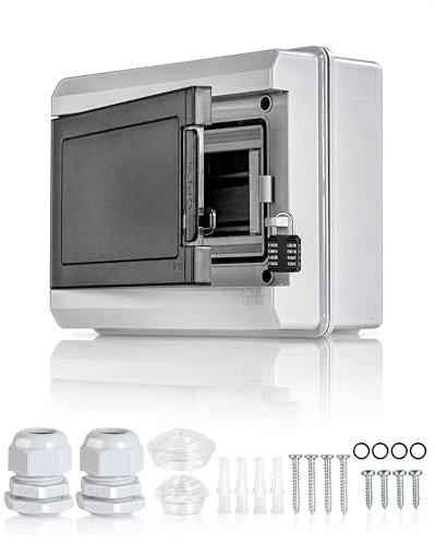 8 Modules Coffret Electrique Étanche IP65 | Boitier Electrique Équipé D’un Couvercle Givré, Conception Verrouillable, Convient Aux Installations Solaires
