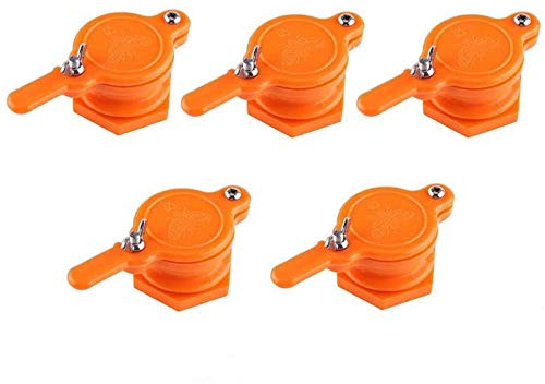 Willoghsa 5Pcs Honey Gate Valve for Bucket Honey Gate Honey Extractor Tap Beekeeping Supplies