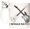 KAZMUGZ Fender Guitar Mug, I Would Rather Be Playing My Guitar, Mug for Guitarists Everywhere. Guitar Gift 11oz Ceramic Coffee Mug or Tea Cup