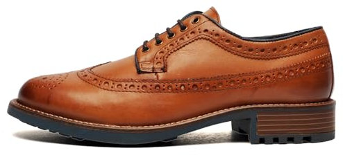 Cotswold Poplar Brogue Mens Leather Shoes Tan