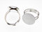 2 Stück 925 Sterling Silber Ring Rohlinge mit 15mm Klebepad für Schmuck Bastel Experten Grösse Verstellbar