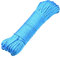 DonDon Corda Paracord in Nylon Lunga 30 Metri per bricolage e attività all'Aria Aperta Spessore 4 mm 7 Fili Blu con Punti Argento