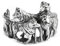 Windalf Wolfs-Ring NYMERIA h: 1.6 cm Wolfsrudel Schattenwölfe 925 Sterlingsilber (Silber, 60 (19.1))