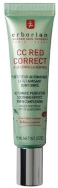 Erborian CC Red Correct - Creme gegen Rötungen mit Centella Asiatica - Koreanische Gesichtspflege mit beruhigender Wirkung für einen natürlich gleichmäßigen Teint LSF 25 - Alle Hauttypen - 15 ml