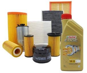 KIT TAGLIANDO CON 4 FILTRI MISTI (filtro aria WA9470 + filtro olio SO239 + filtro carburante SRN247 + filtro abitacolo XENEX10765) + 4 LITRI OLIO MOTORE CASTROL EDGE LL 5W30