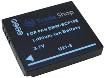 Trade-Shop Premium Kamera Li-Ion Akku 1200mAh ersetzt CGA-S/106C DMW-BCF-10 DMW-BCF-10E CGAS/106C kompatibel mit Panasonic Lumix DMC FS10 FS12 FS15 FS25 FP1 FX60