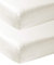 Meyco Baby Uni Spannbettlaken 2er Pack für die Babywiege (Bettlaken mit weicher Jersey-Qualität, aus 100% Baumwolle, perfekte Passform durch Rundum-Gummizug, Maße: 40 x 80 / 90cm), Cremeweiß