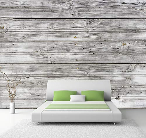 Vlies Tapete Poster XXL Fototapete Holz weiß vintage Farbe color, Größe 400 x 200 cm