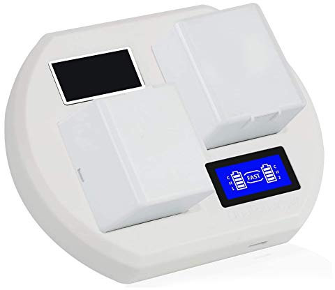 VBESTLIFE Akku-Schnellladegerät, Videokamera USB-Akku-Schnellladegerät für Arlo Pro 2/Pro/Walk Light-Akku Dual-LCD-Smart-Base-Ladegerät