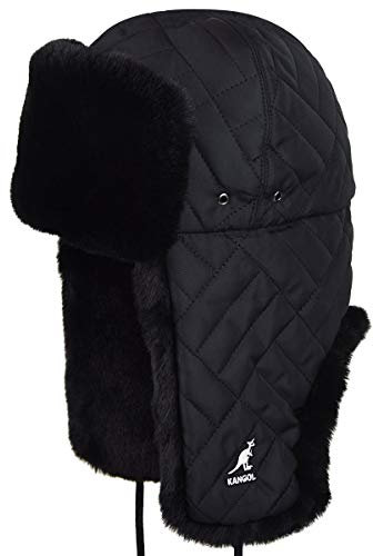 Kangol Quilted Trapper Fellmütze - Schwarz (BK001) - 54-55 cm (S)