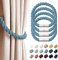 Pretty Jolly 4 Stück starke magnetische Vorhang-Raffhalter, moderner, einfacher Stil, Vorhanghalter, dekoratives Gewebe, für dünne oder dicke Fenstervorhänge für Zuhause und Büro (Blaugrün)