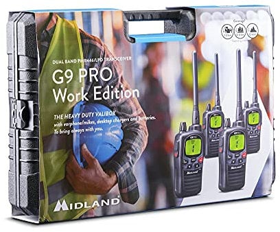 Midland G9 Pro 4er Kofferset C1385.05 PMR-Funkgerät, schwarz