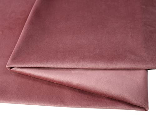 tukan-tex BLUVEL Möbelstoff Velours Velvet Stoff/Wildleder-Look 50x150cm (Rose 9052)