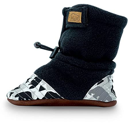 Jan & Jul Gemütliche Baby Winterschuhe auf Fleece (Bär, 3-12 Monate)