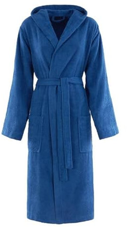 Zucchi Bademantel für Damen und Herren aus Mikrofrottee | Bademantel für Erwachsene und Damen mit Kapuze aus 100 % Baumwolle | Größe: M| Bademantel für Erwachsene Damen 260 g/m² Col. Ocean - B3
