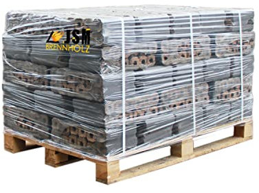 JSM-Brennholz Eichenholzbriketts Pini&Kay - 1 Palette 480 kg / 760 kg - für Kamin, Ofen, Grill, Smoker - 1 Brikett ca.23x6 cm (480 kg)